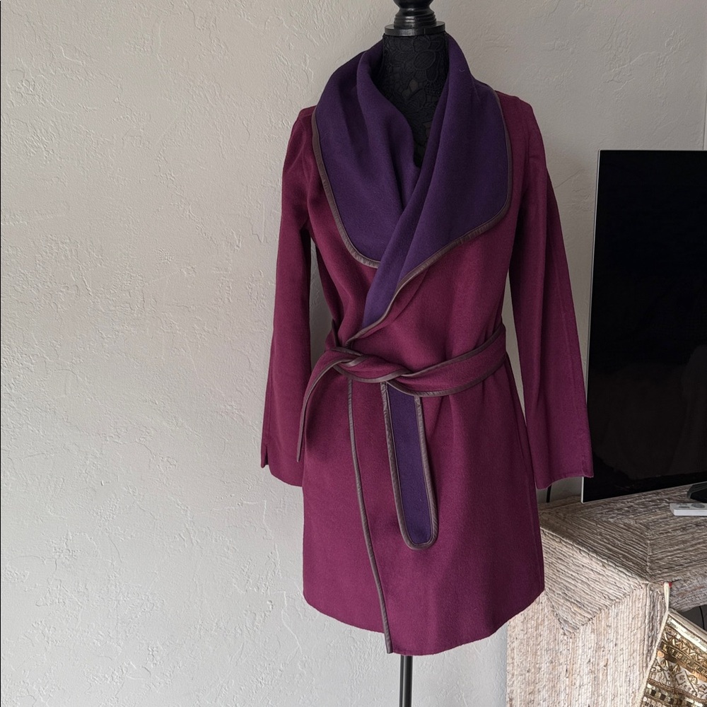 NWT Vince Deep Purple Wool Coat size S